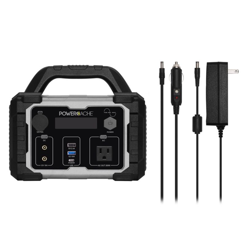 POWERCACHE Estación de Energía Portátil de 296Wh, 300W, USB-C PD, AC y Solar 610-6171