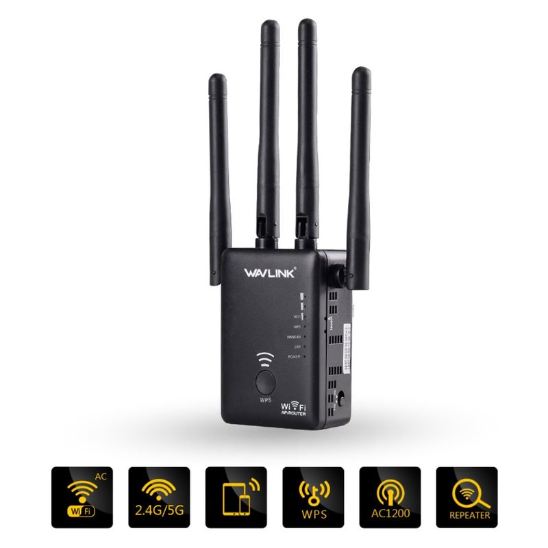 WAVLINK Extensor de WiFi Wavlink AC1200 con Doble Banda y 4 Antenas de Alta Ganancia 250-5235