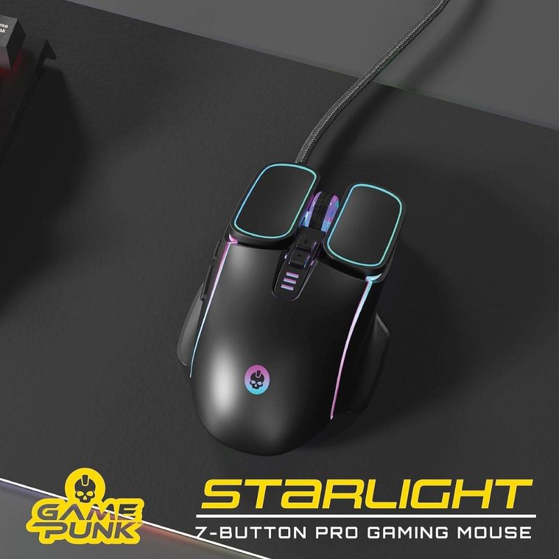 GAMEPUNK Mouse Gamer RGB Starlight con Botones Integrados 260-5287