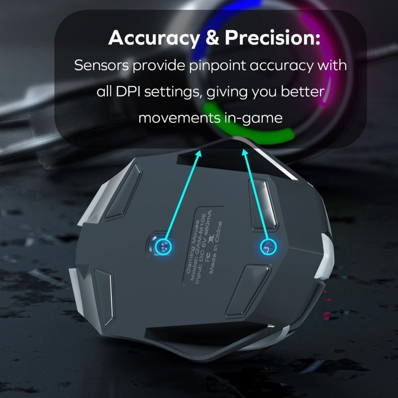 GAMEPUNK Mouse Gamer RGB Phantazma con 4 Configuraciones DPI 260-5286