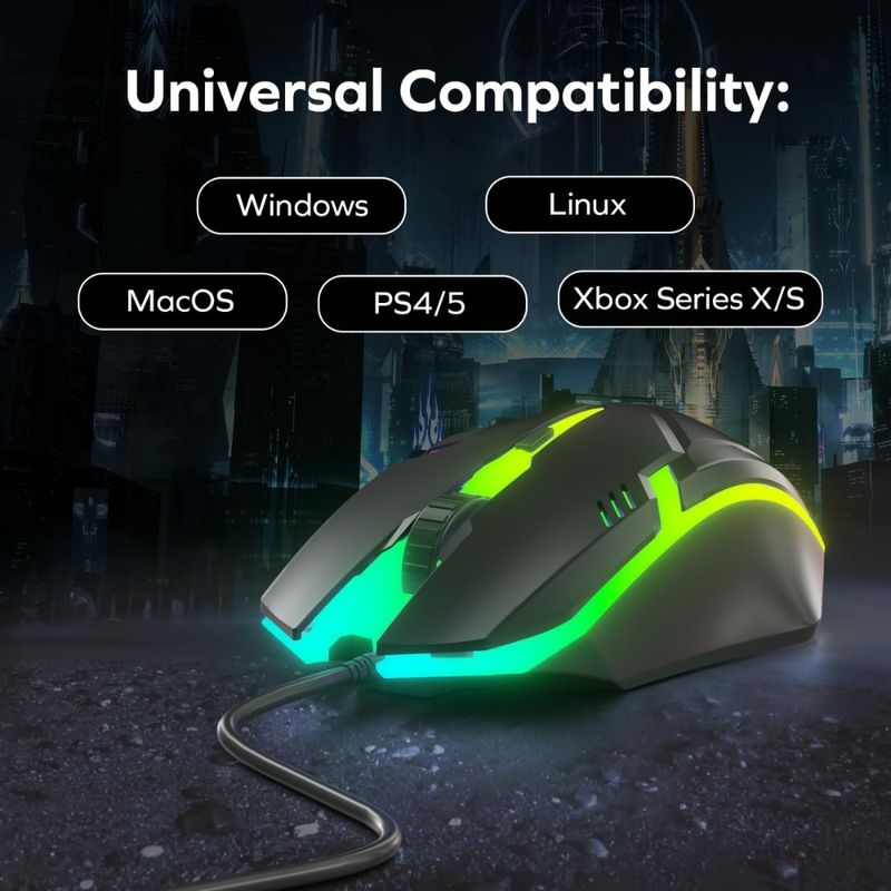 GAMEPUNK Mouse Gamer RGB Phantazma con 4 Configuraciones DPI 260-5286