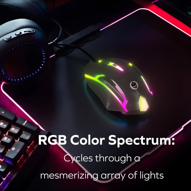 GAMEPUNK Mouse Gamer RGB Phantazma con 4 Configuraciones DPI 260-5286