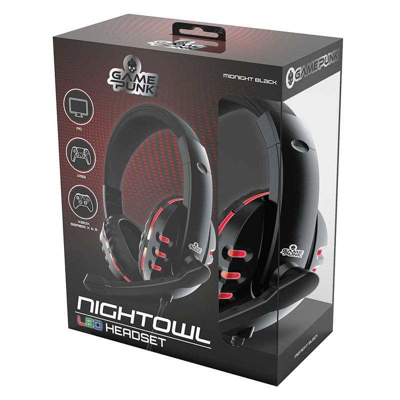 GAMEPUNK Auriculares Gamer Gamepunk Nightowl con LED 260-5289
