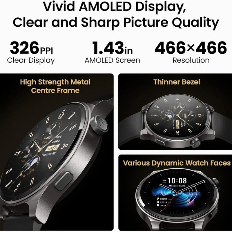 TOZO Smartwatch TOZO S5 con Pantalla AMOLED y Monitoreo de Salud 630-6216
