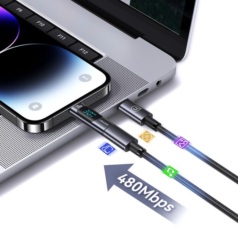 USAMS Adaptador de Carga Rápida USB-C a Lightning 30W USAMS 120-2989