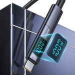 USAMS Adaptador de Carga Rápida USB-C a USB-C 100W USAMS con Pantalla Digital 120-2990