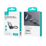 USAMS Adaptador USAMS Lightning a USB-C de Aluminio con Carga Rápida PD 30W 120-2997