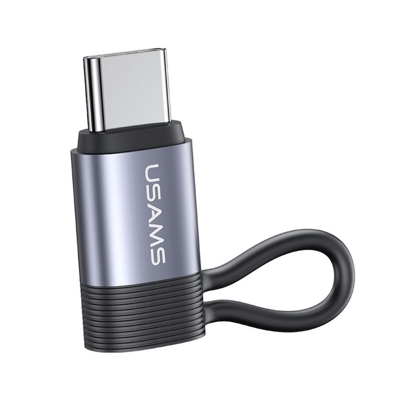 USAMS Adaptador USAMS Lightning a USB-C de Aluminio con Carga Rápida PD 30W 120-2997