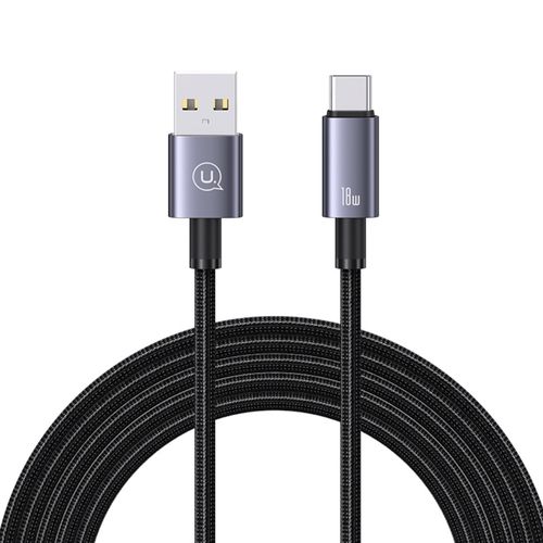 Cable USAMS USB-C a USB 3A de Aluminio con Carga Rápida y Núcleo de Cobre Reforzado - 2 metros
