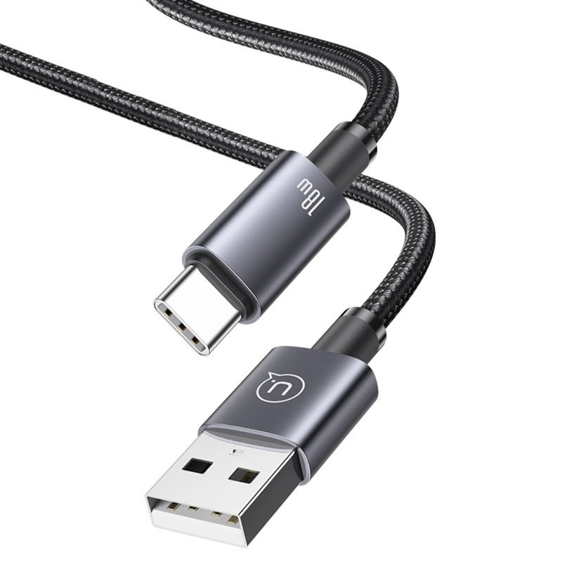 USAMS Cable USAMS USB-C a USB 3A de Aluminio con Carga Rápida y Núcleo de Cobre Reforzado - 2 metros 120-3004