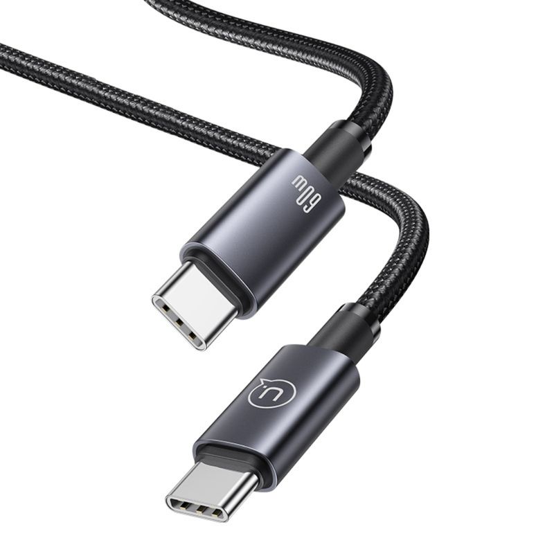USAMS Cable USAMS USB-C a USB-C 60W con Núcleo de Cobre Reforzado - 1.2 metros 120-2999