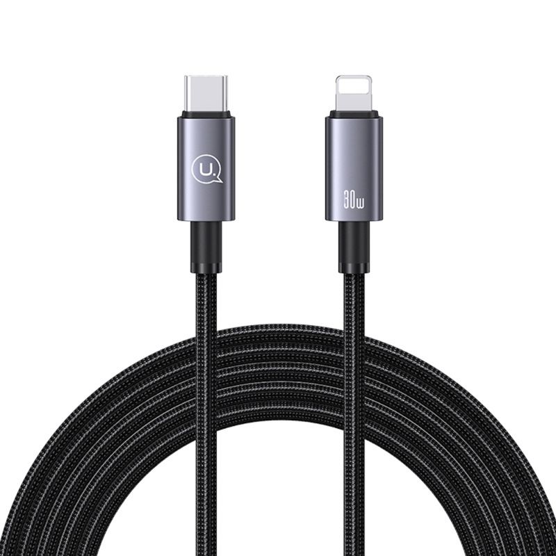 USAMS Cable USAMS USB-C a Lightning 30W con Carga Rápida y Núcleo de Cobre Reforzado - 2 metros 120-3002