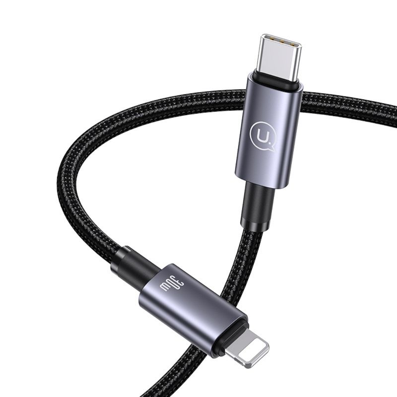 USAMS Cable USAMS USB-C a Lightning 30W con Carga Rápida y Núcleo de Cobre Reforzado - 1.2 metros 120-3001