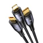 USAMS Cable de Carga Rápida y Transferencia de Datos USAMS 3 en 1 con Pantalla Digital 120-3011