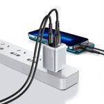 USAMS Cargador USAMS 33W GaN PD QC con Doble Puerto, Carga Rápida - Blanco 290-9153