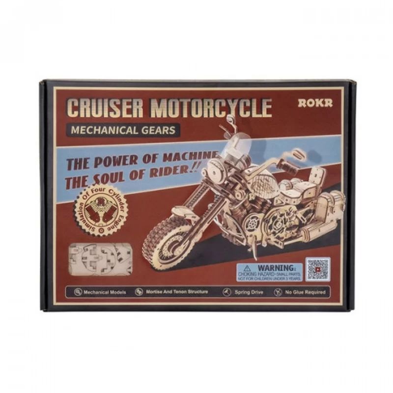ROKR Motocicleta Cruiser 3D de Madera 600-1528