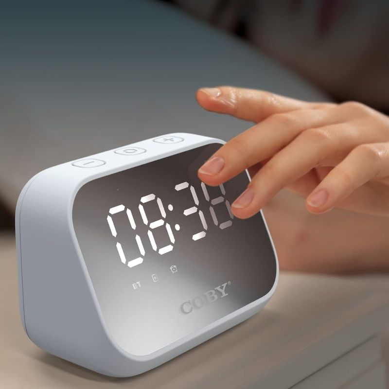 COBY Despertador Digital con Altavoz Bluetooth y Luz LED 120-2200
