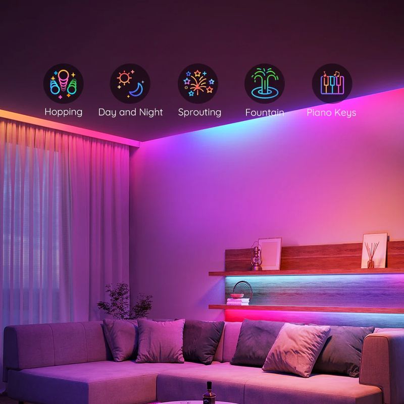 GOVEE Tira LED Govee Inalámbrica Inteligente con Sincronización de Música y Control por App 610-1103