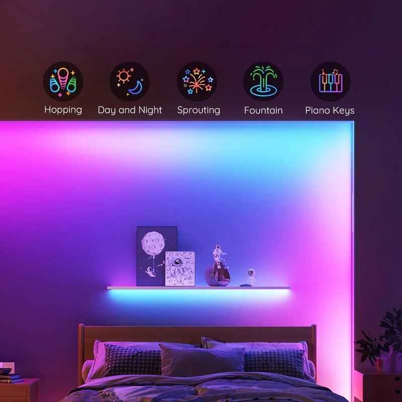 GOVEE Tira LED Govee Inalámbrica Inteligente con Sincronización de Música y Control por App 610-1103