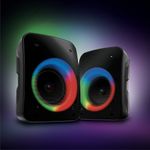 COBY Parlantes Activos Recargables con Bluetooth y Karaoke 400-6216