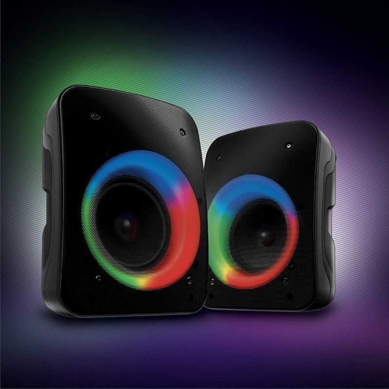 COBY Parlantes Activos Recargables con Bluetooth y Karaoke 400-6216