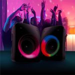 COBY Parlantes Activos Recargables con Bluetooth y Karaoke 400-6216