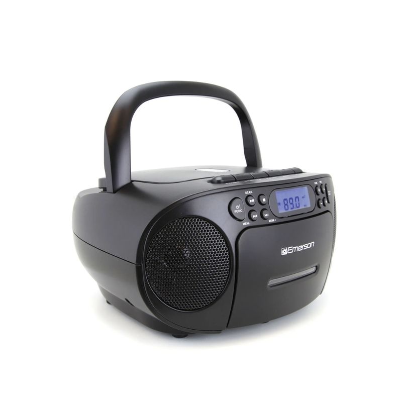 EMERSON Boombox Portátil Emerson con Reproductor de CD, Cassette y Radio AM/FM 120-3016