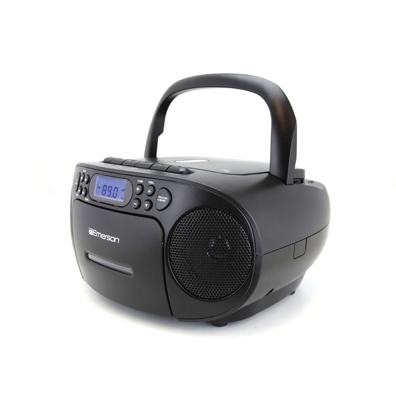 EMERSON Boombox Portátil Emerson con Reproductor de CD, Cassette y Radio AM/FM 120-3016