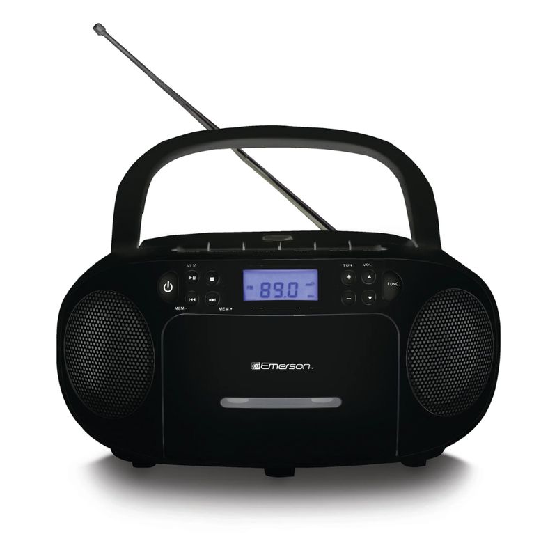 EMERSON Boombox Portátil Emerson con Reproductor de CD, Cassette y Radio AM/FM 120-3016