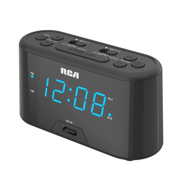 RCA Reloj Despertador Digital RCA RC571 con Radio AM/FM, Puerto USB y Pantalla LED 120-3019