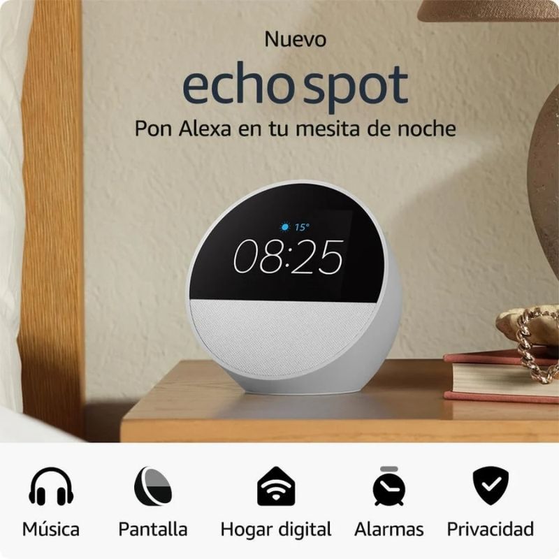 AMAZON Amazon Echo Spot con Alexa y Sonido Vibrante 400-6303