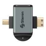 STEREN Adaptador Mini/Micro HDMI a HDMI de Steren para Conexiones de Alta Definición 290-9155