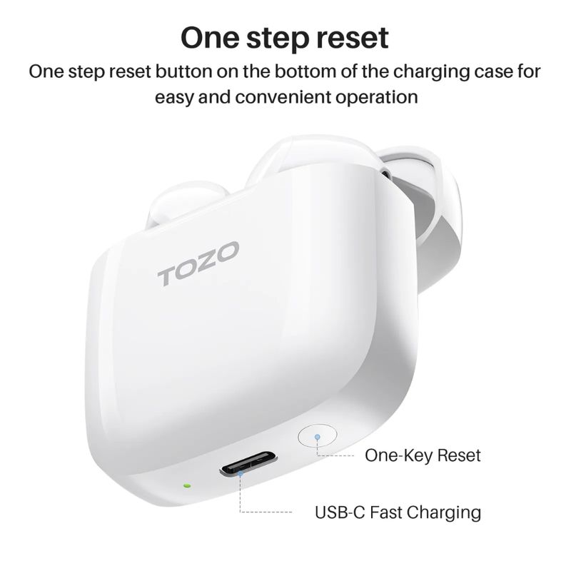 TOZO Auriculares Inalámbricos TOZO A3 con Reducción de Ruido y Bluetooth 5.3 330-3108
