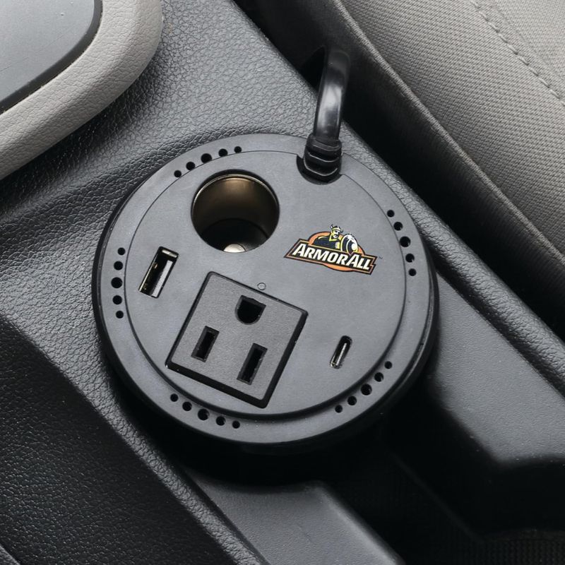 ARMORALL Inversor de Corriente Armor All 150 W ¿ Carga Múltiple con Puertos USB, Tipo C y Tomas de CA 220-1033