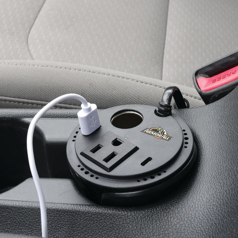 ARMORALL Inversor de Corriente Armor All 150 W ¿ Carga Múltiple con Puertos USB, Tipo C y Tomas de CA 220-1033