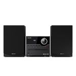 SHARP Sistema de Audio Sharp con Bluetooth, Reproductor de CD y Altavoces de Madera 120-3021