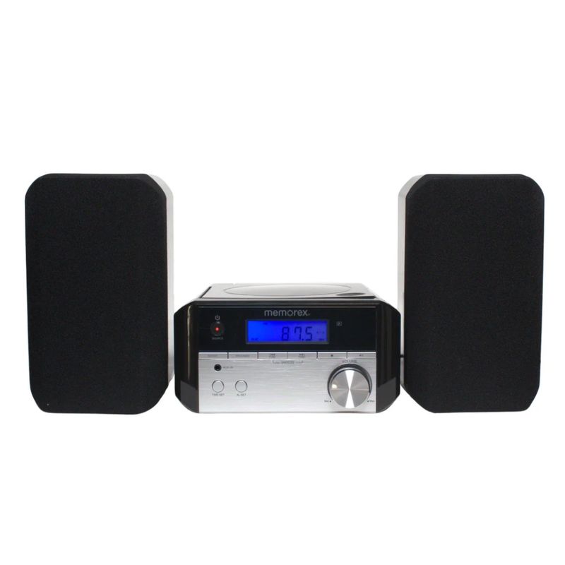 MEMOREX Micro Sistema de Sonido Memorex MX-MCD200, Reproductor de CD, Bluetooth y Radio AM/FM 120-3026