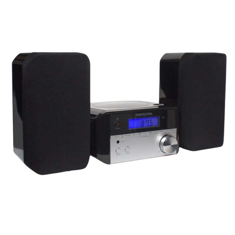 MEMOREX Micro Sistema de Sonido Memorex MX-MCD200, Reproductor de CD, Bluetooth y Radio AM/FM 120-3026