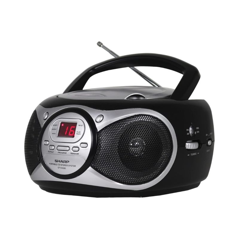 SHARP Sharp Boombox con Reproductor de CD, Radio AM/FM y Entrada AUX 120-3022