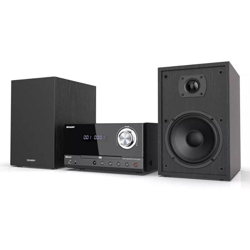 SHARP Sistema de Altavoces Sharp con Bluetooth, USB y Super Bass, Diseño Elegante y Sonido Dinámico 120-3020