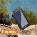 CHARGEWORX Power Bank Solar de 15.000 mAh con Carga Inalámbrica de 15W 230-3195