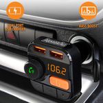 ARMORALL Transmisor FM Bluetooth con Puertos USB y Control de Voz 150-3804