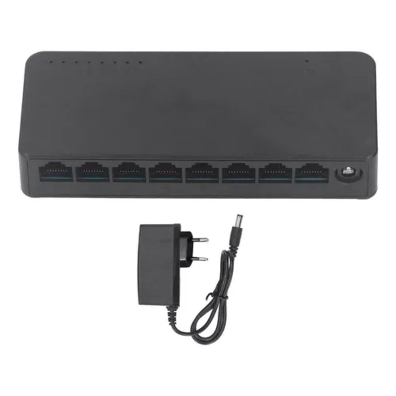 STEREN Switch Ethernet Gigabit de 8 Puertos Steren RJ45 Rojo 10/100/1000 Mbps 250-5237