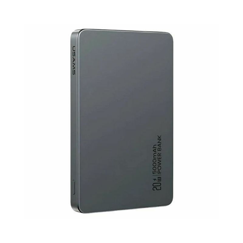 USAMS Power Bank Inalámbrico USAMS 5000mAh 20W PD Carga Rápida Color Gris 230-3196