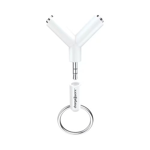 Adaptador Divisor de Auriculares Chargeworx CHA-CX5007WH con Conector 3.5 mm en Y