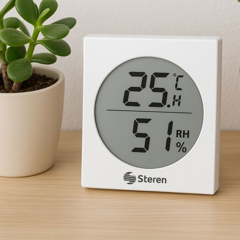 STEREN Termómetro Digital con Sensor de Humedad e Higrómetro 220-1035