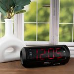 MEMOREX Radio Reloj Memorex con Bluetooth, Carga USB y Despertador Dual 120-3024