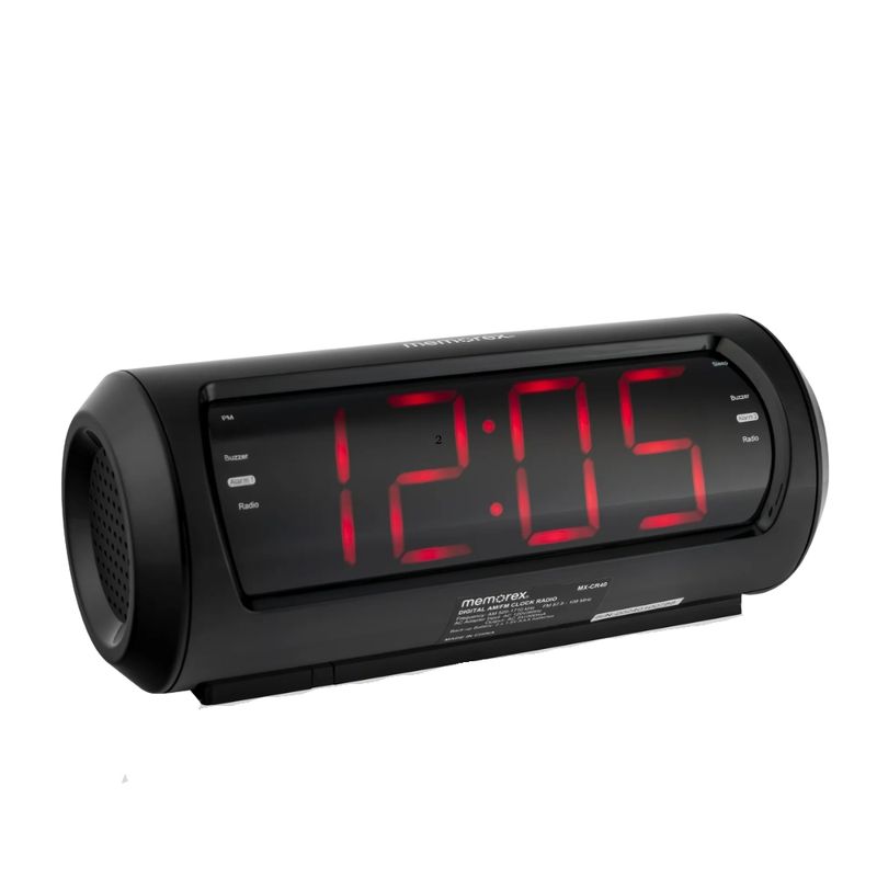 MEMOREX Radio Reloj Memorex con Bluetooth, Carga USB y Despertador Dual 120-3024