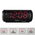 MEMOREX Radio Reloj Memorex con Bluetooth, Carga USB y Despertador Dual 120-3024