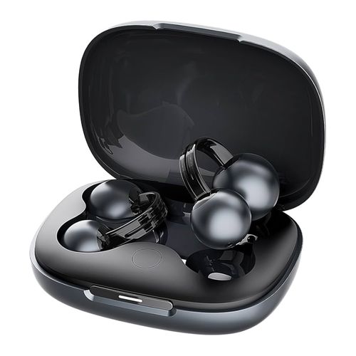 Auriculares inalámbricos abiertos Mojawa StarClip Pearl resistentes al sudor - Negro